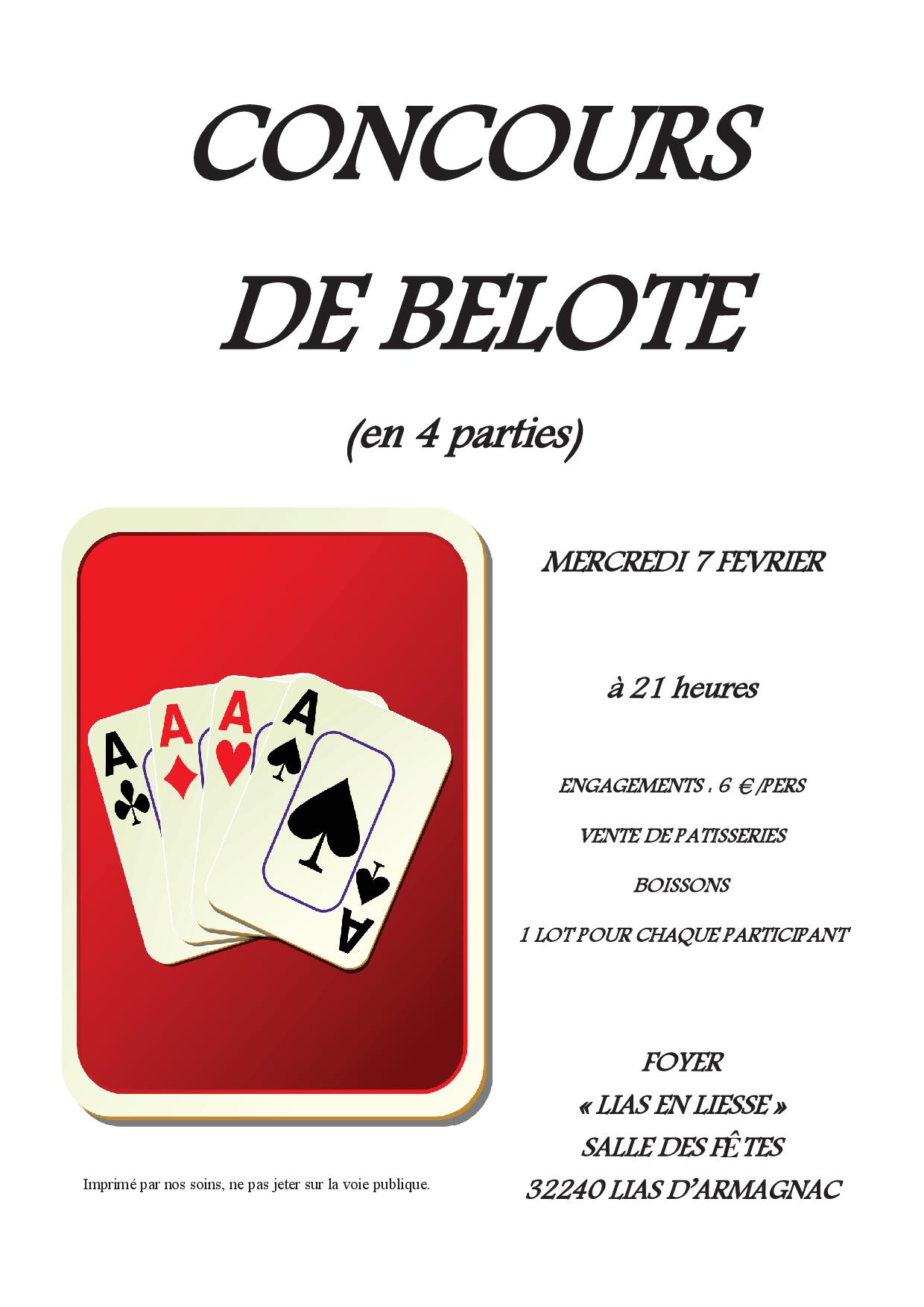 Concours de belote 2018